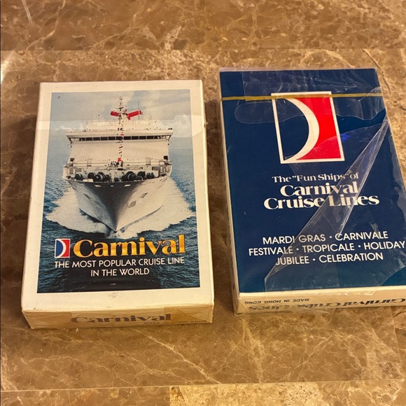 Carnival Other - Vintage Carnival Cruise Line Playing Cards Set of 2 standard size